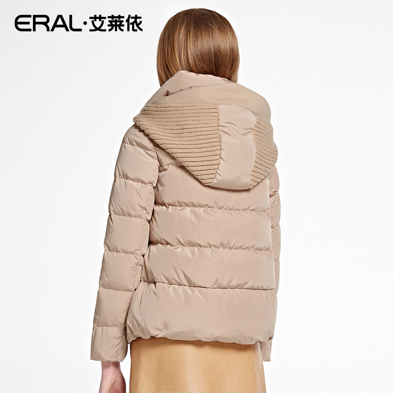 ERAL/艾莱依冬短款长袖连帽修身羽绒女短款显瘦L12006/EDAB