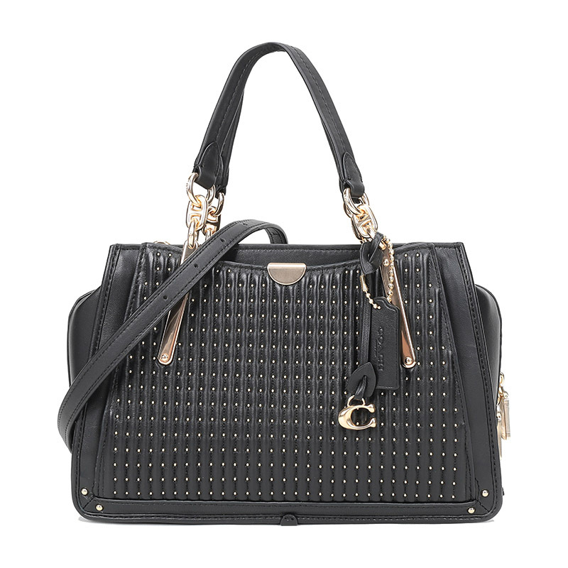 COACH 蔻驰 奢侈品 女士DREAMER系列皮革铆钉装饰手提包单肩斜挎包 38541