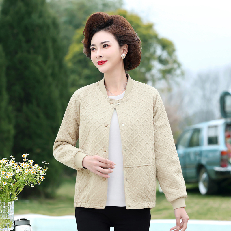 春季外套女2023年新款大码棒球服开衫中年妈妈装短款休闲上衣