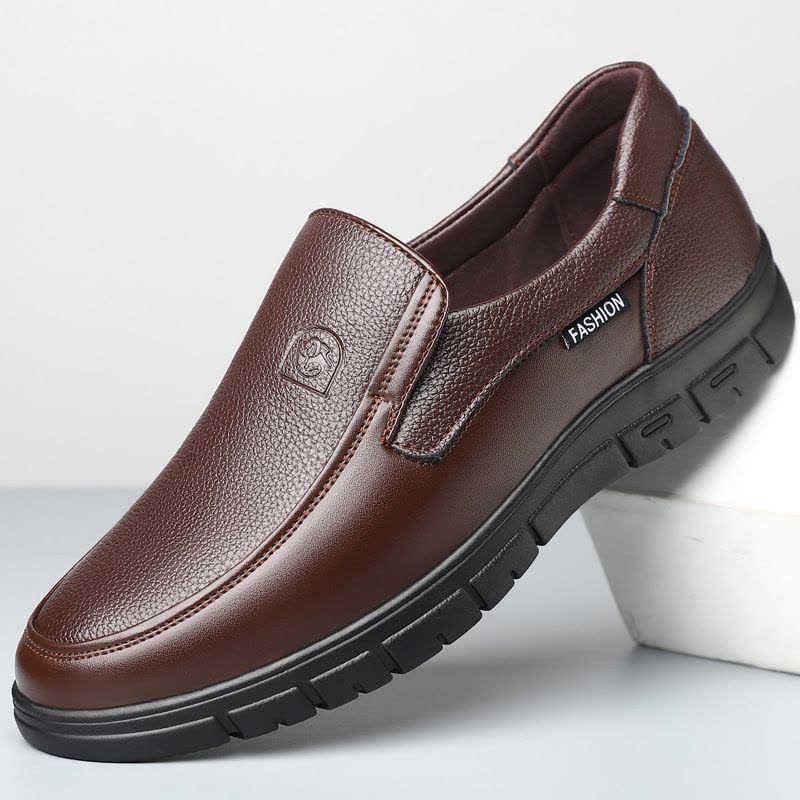 老人头层牛皮男鞋春季大码45商务休闲皮鞋男46真皮透气4748码鞋子图片