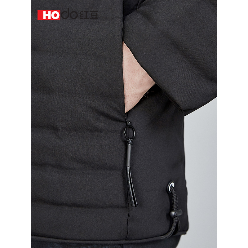 HODO红豆男装 冬季男士羽绒服时尚休闲简约舒适连帽短款羽绒服男外套