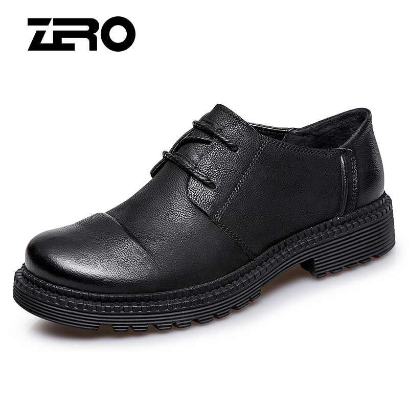 Zero零度男鞋工装鞋2018新款真皮磨砂大头休闲皮鞋户外鞋子男潮鞋