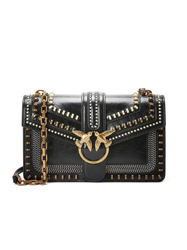 Pinko LOVE 铆钉款单肩包 1P21J7