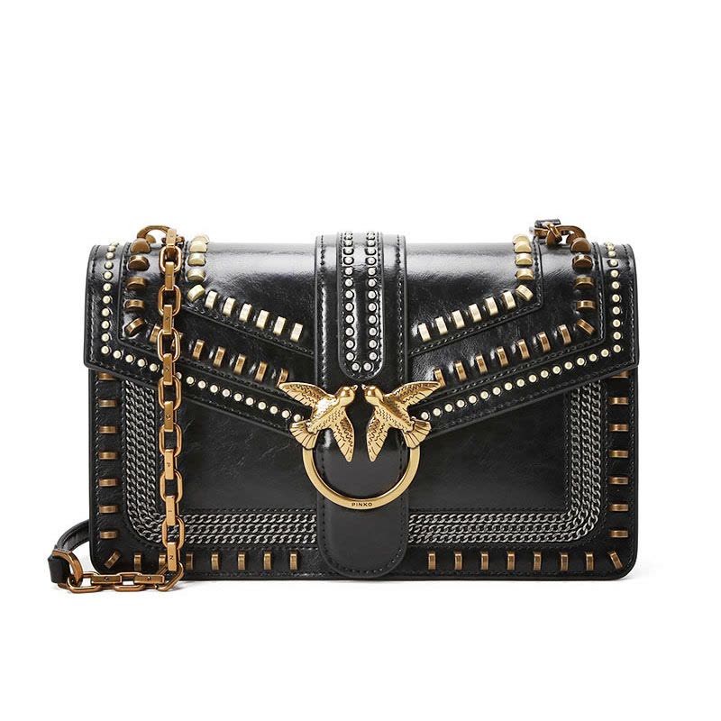 Pinko LOVE 铆钉款单肩包 1P21J7图片
