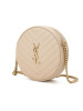 YSL 圣罗兰 VINYLE 圆饼 字母LOGO 绗缝皮 610436