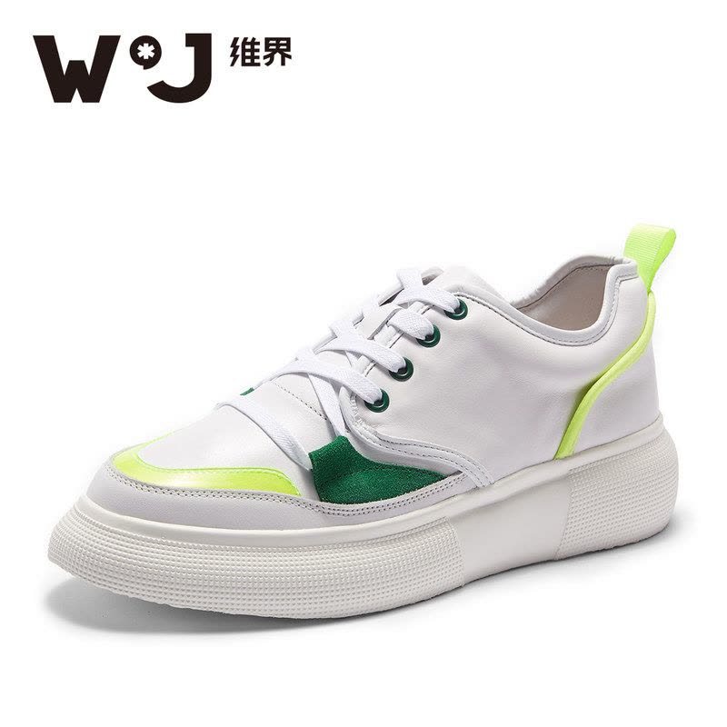 维界男鞋秋小白鞋男休闲鞋韩版时尚舒适潮流厚底板鞋ins火的鞋子图片