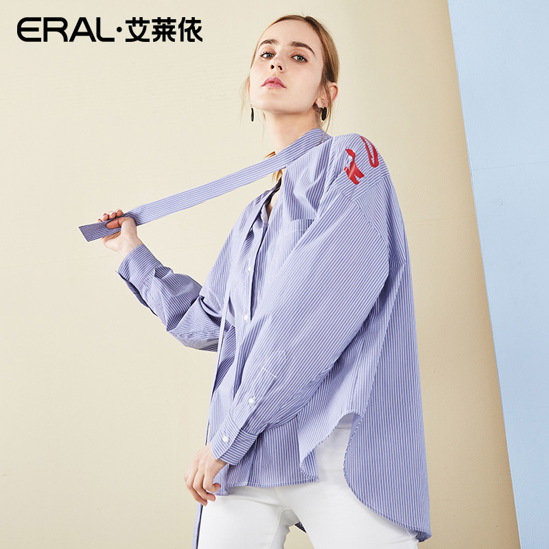 ERAL/艾莱依chic早秋衬衫女长袖2019春秋装新款韩版宽松601824049