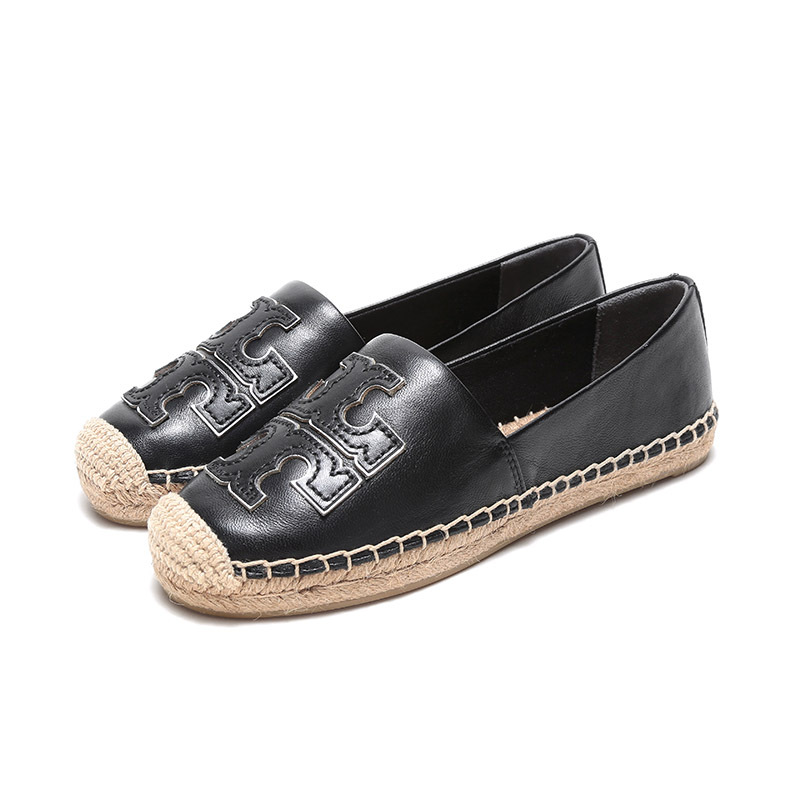 toryburch托里伯奇女款皮革平底鞋渔夫鞋52035