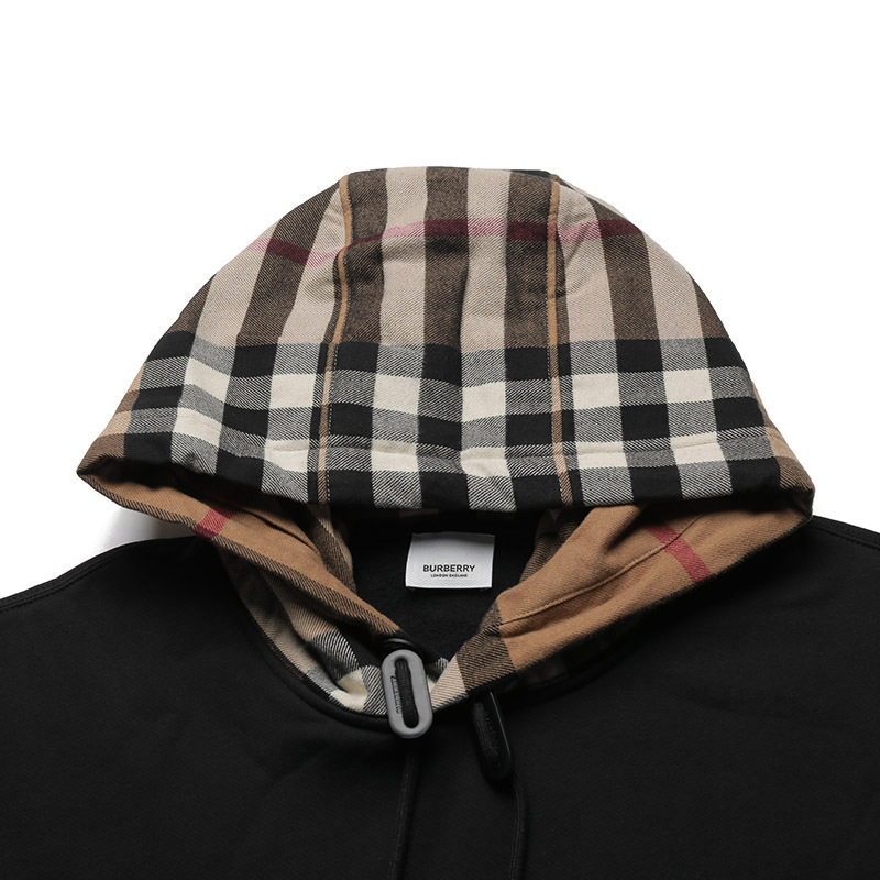 博柏利/巴宝莉 burberry 男款棉质加绒款宽松保暖连帽卫衣运动衫