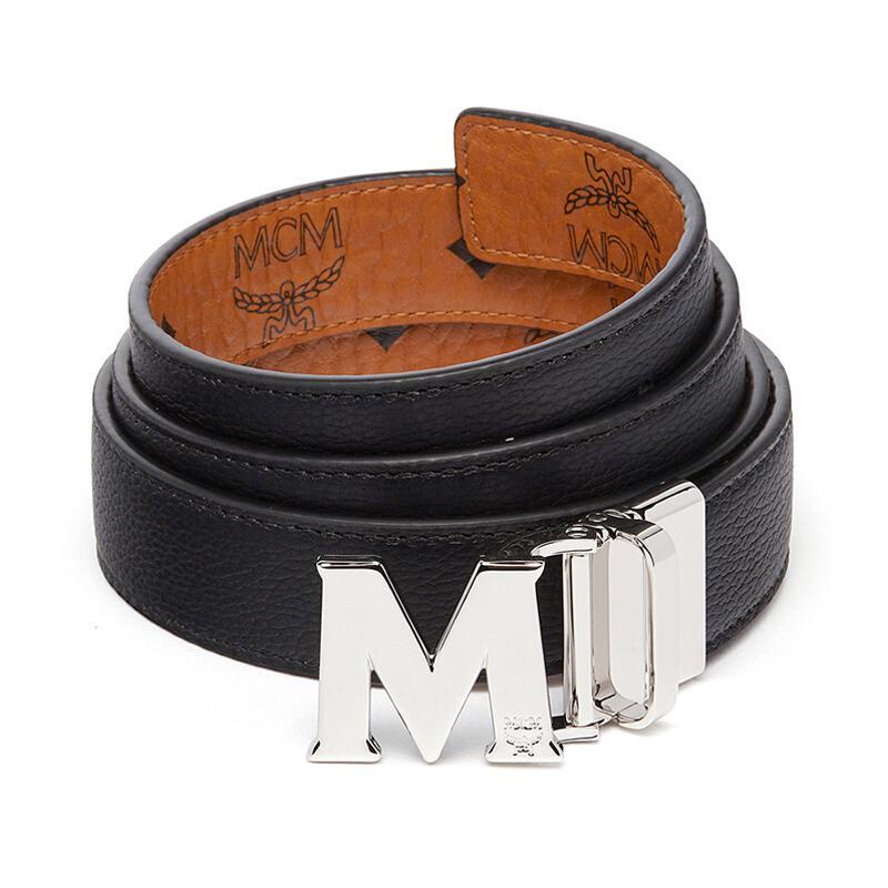 MCM 女士涂层帆布/皮革双面板扣式腰带 MYB6AVC10