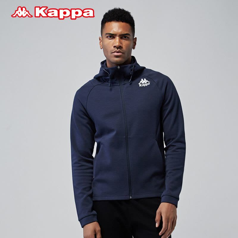 Kappa卡帕秋男运动服简约帅气保暖连帽开衫卫衣外套K0752MK11D图片