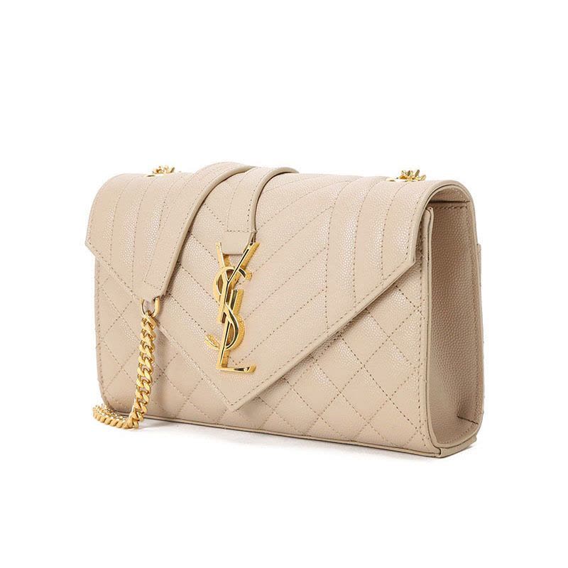 预订 YSL 圣罗兰 ENVELOPE 单肩包 斜挎包 链条包 信封包小号 字母LOGO绗缝皮600195金链图片