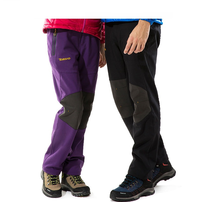 探路者toread秋冬男士防风越野软壳裤户外透气加绒裤tamb91692