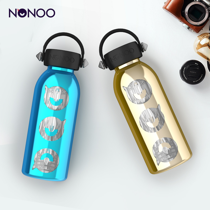 哈尔斯 NONOO COOL CUP玻璃杯情侣学生创意水杯 男女时尚礼品杯随手杯 潮400ml