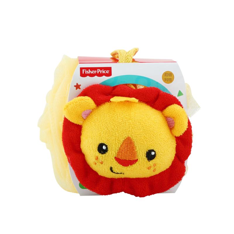费雪（Fisher-Price） 婴儿沐浴海绵沐浴球卡通沐浴擦沐浴花宝宝洗澡 紫色小猴