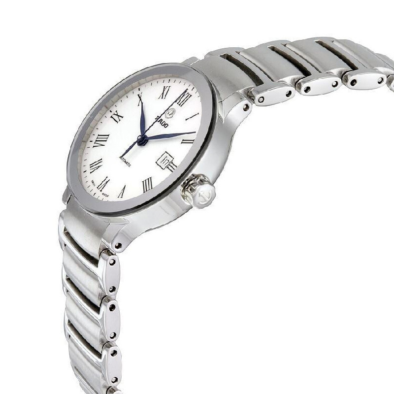 雷达rado瑞士手表晶萃系列时尚优雅简约机械女表28mm白盘钢带r309