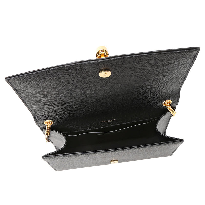 圣罗兰 YSL KATE 链条包中号 流苏款字母LOGO鱼子酱纹 女士单肩包 354119金链