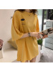 夏季新款刺绣短袖T恤女网红同款衣服女韩版百搭中长款上衣女