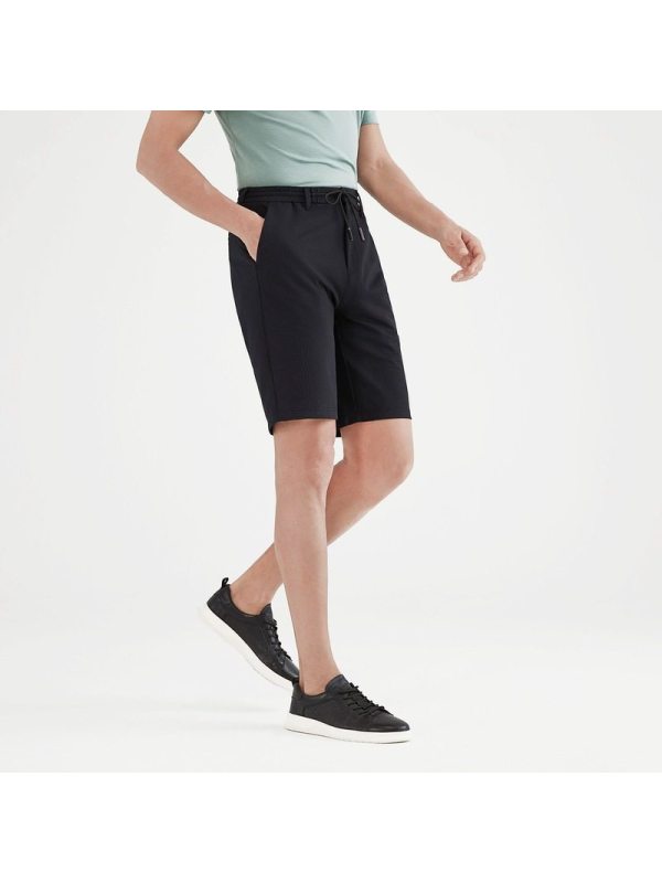 柒牌男装2021夏季便装短裤松紧抽绳高弹力休闲商务直筒裤