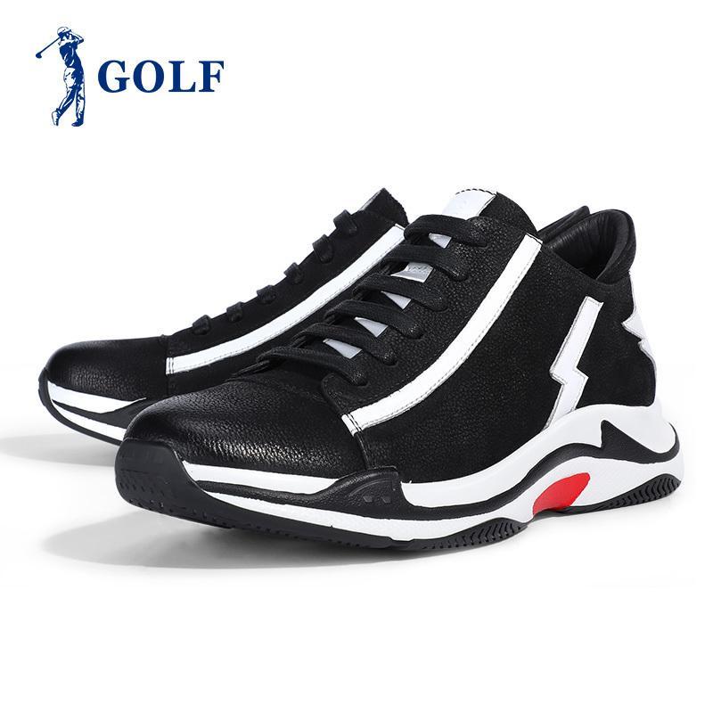golf男鞋夏季新款男士运动休闲鞋真皮百搭韩版时尚ins超火的鞋子