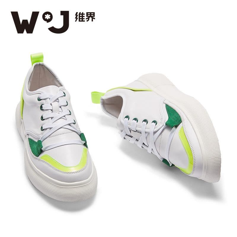 维界男鞋秋小白鞋男休闲鞋韩版时尚舒适潮流厚底板鞋ins火的鞋子图片