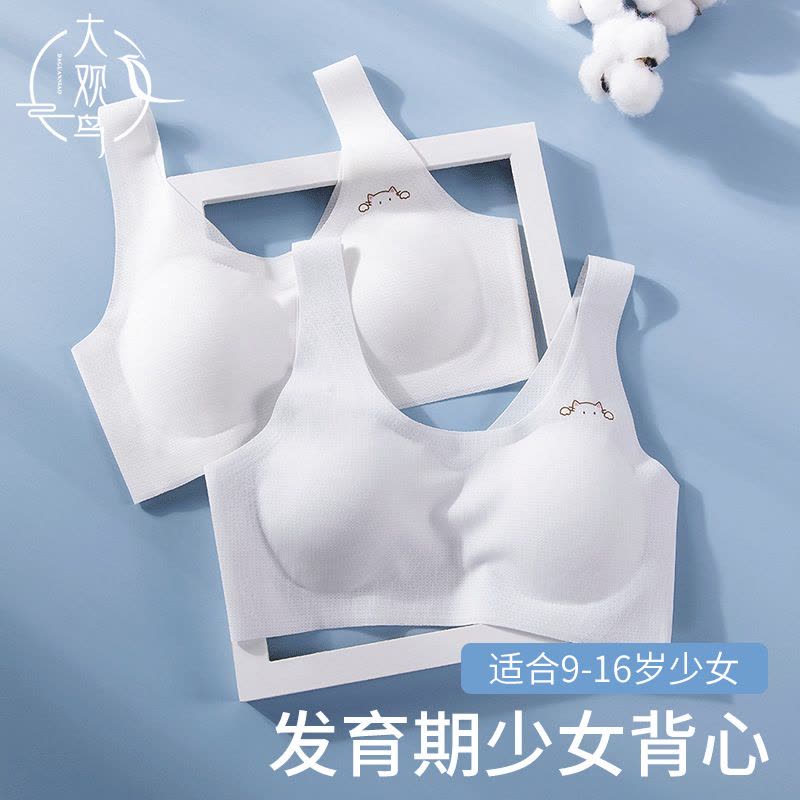 女童背心发育期少女小内衣纯棉女童小学生女孩长款儿童文胸图片
