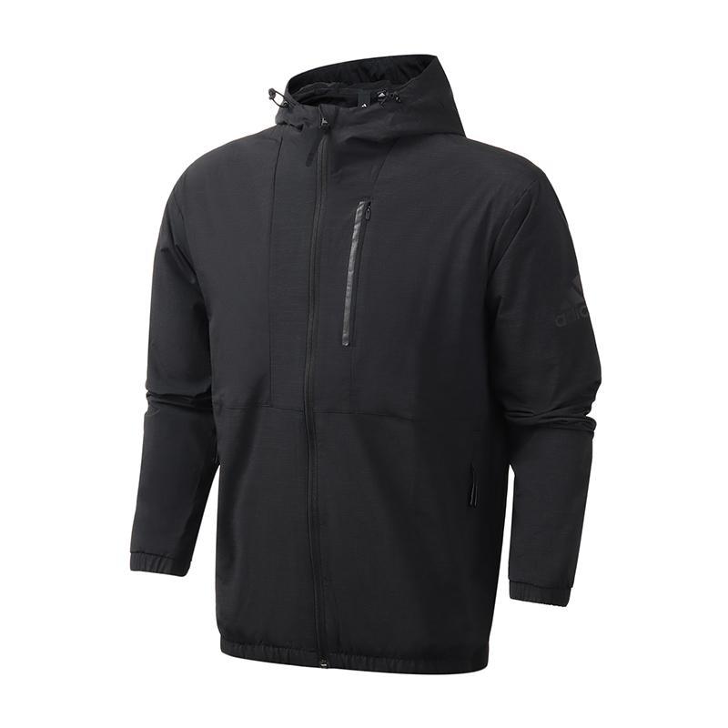 阿迪达斯男服外套运动夹克连帽防风休闲运动服EH3748