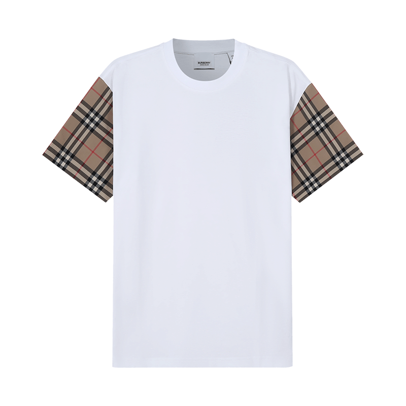 博柏利/巴宝莉 BURBERRY 女款Vintage复古格纹棉质宽松版圆领短袖T恤 80427161图片