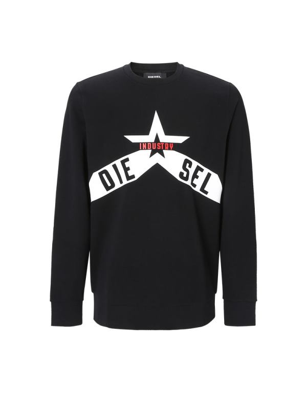 迪赛DIESEL 男士卫衣 LOGO印花棉质00SWD4