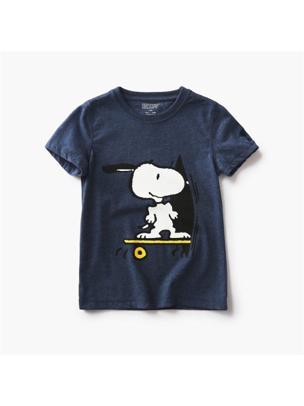 snoopy史努比童装儿童夏装男童短袖T恤2018新款纯棉韩版宝宝半袖