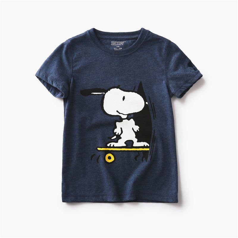 snoopy史努比童装儿童夏装男童短袖T恤2018新款纯棉韩版宝宝半袖图片