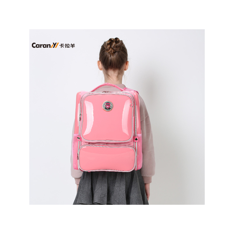 卡拉羊Carany小学生儿童书包防泼水涤纶双肩包减负护脊1-6年级男女学生时尚书包 学生CX2632