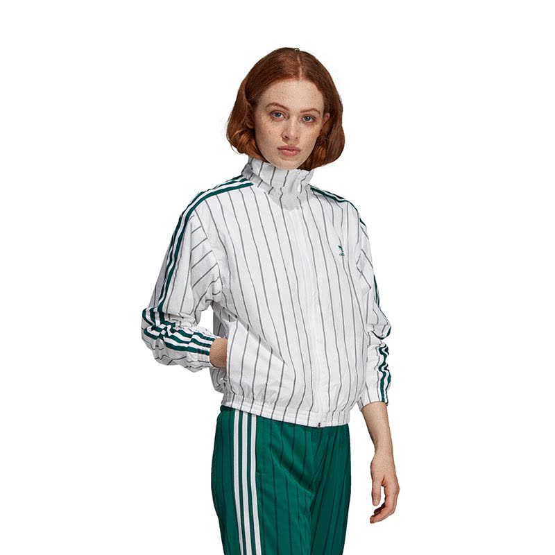adidas阿迪达斯三叶女外套年防风服休闲条纹夹克DU9925图片