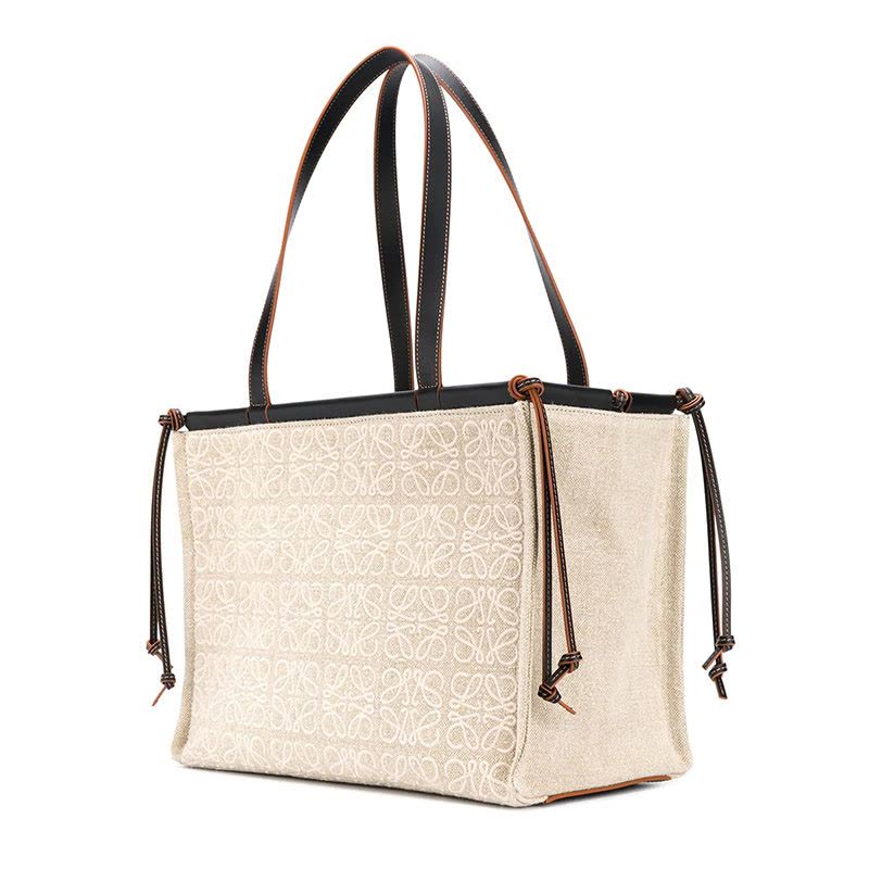 预售 罗意威LOEWE Anagram 亚麻和牛皮革 Cushion Tote 手袋 女士手提包 A612B90X14图片