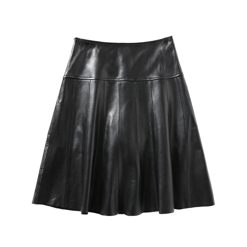 憨厚皇后 春秋季新款海宁真皮皮裙女士中款绵羊皮修身包臀裙70