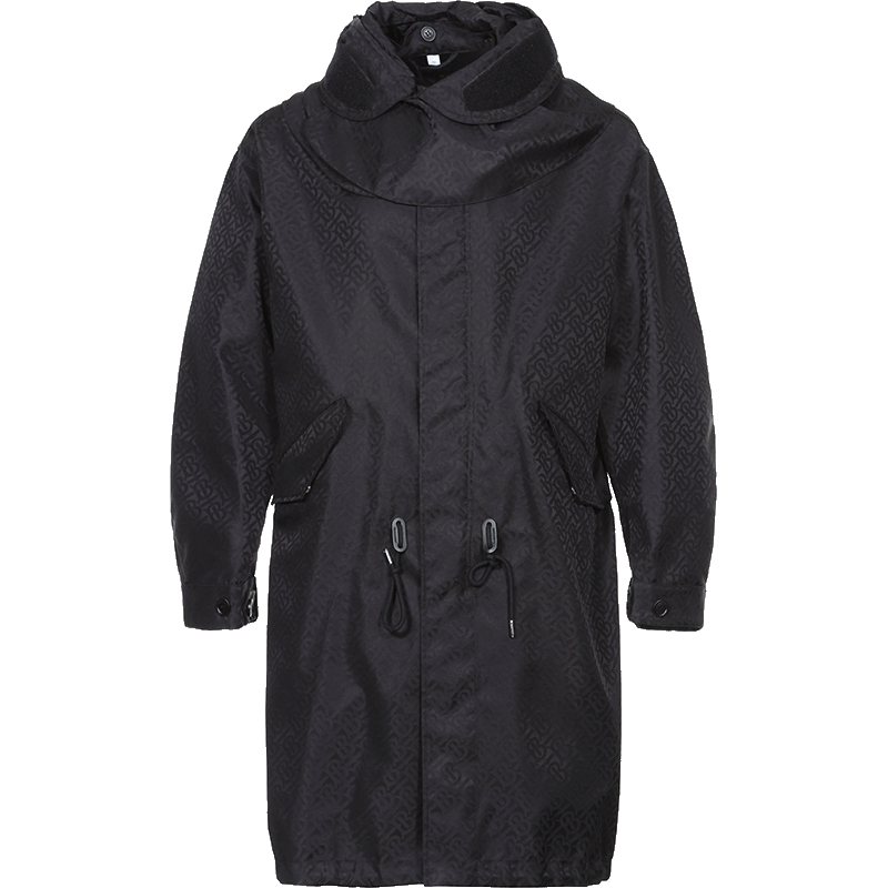 burberry博柏利男款锦纶可拆式连帽风雪大衣外套80163561
