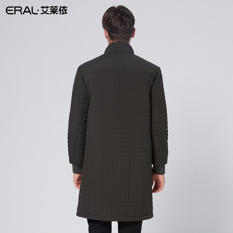 艾莱依2019秋冬新款简约时尚中长款男士羽绒服长款外套