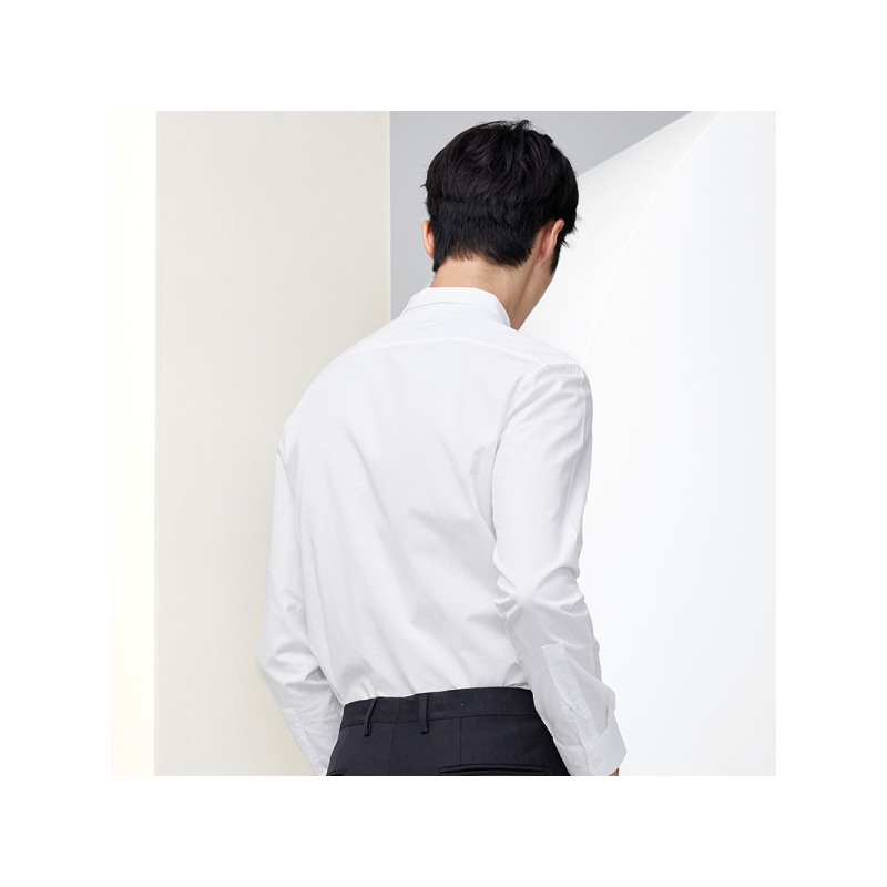 GXG长袖衬衫男装 春季男士韩版潮流时尚结婚白色修身气质衬衫男