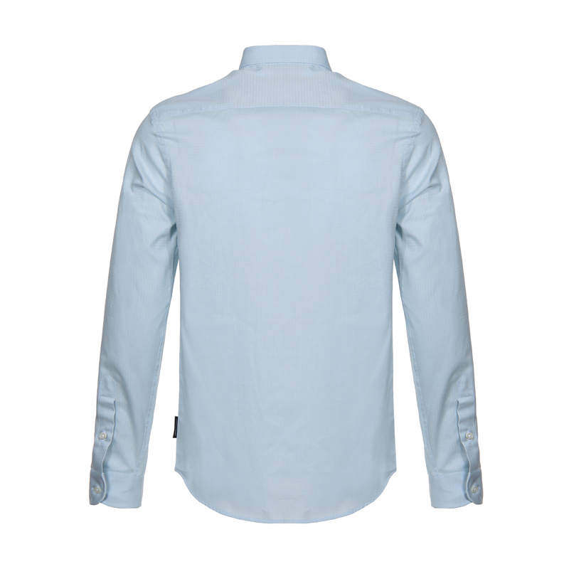 EMPORIO ARMANI 阿玛尼 男士条纹棉质长袖衬衫 21SM0L 213F7