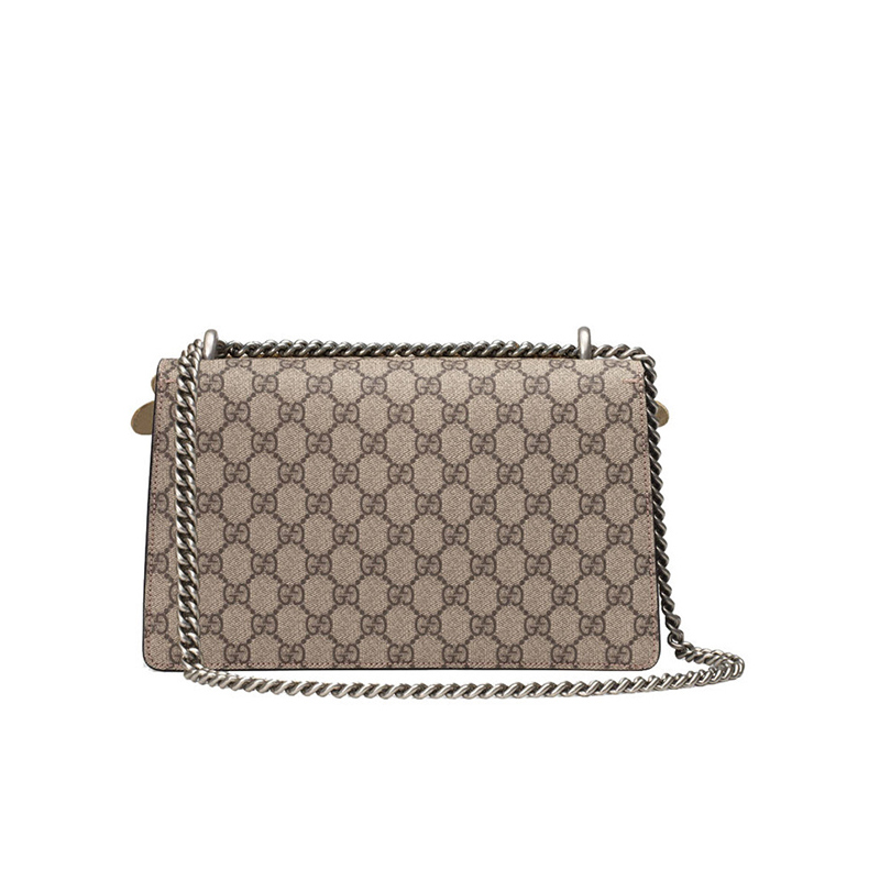 GUCCI/古驰 Dionysus系列女士新款帆布饰贴绣虎头扣酒神包400249