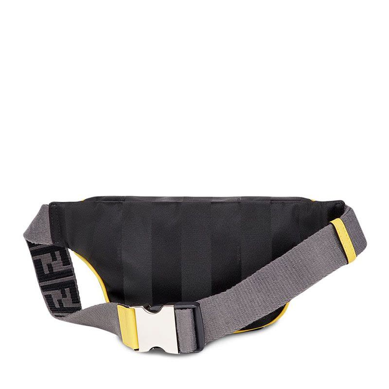 预售 芬迪 FENDI BELT BAG 腰包 胸包大号 LOGO标识光面皮7VA483金扣图片
