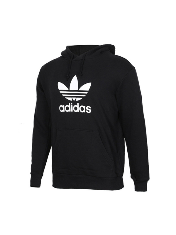 ADIDAS阿迪达斯三叶男子卫衣长袖连帽休闲套头衫DT7964