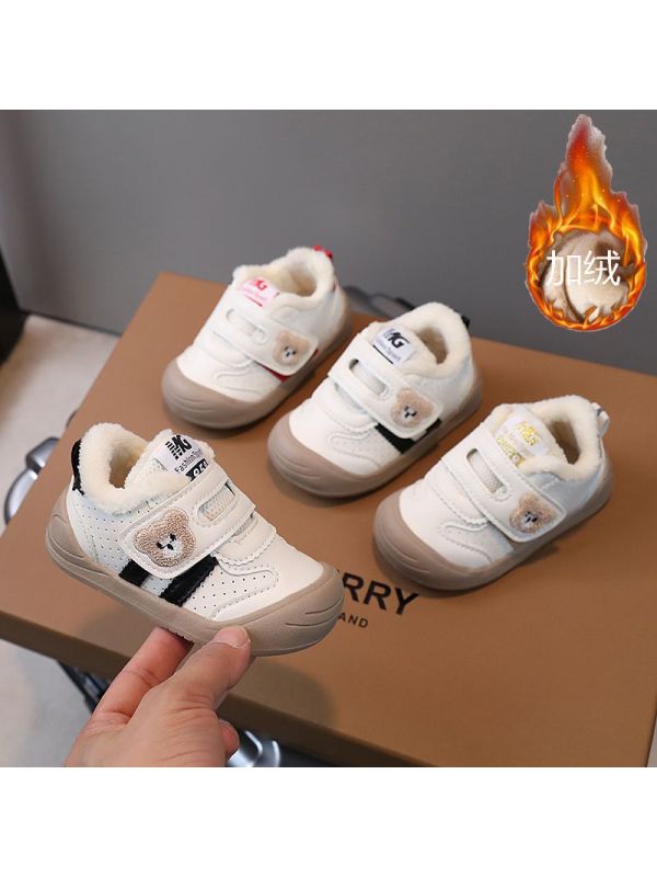 宝宝学步鞋年冬季新款小熊棉鞋婴儿鞋幼儿园童鞋宝宝加绒鞋