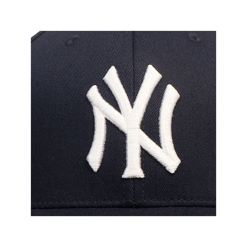 mlb美职棒棒球帽子男女青少年男女鸭舌遮阳帽ny洋基队深蓝白标有侧标