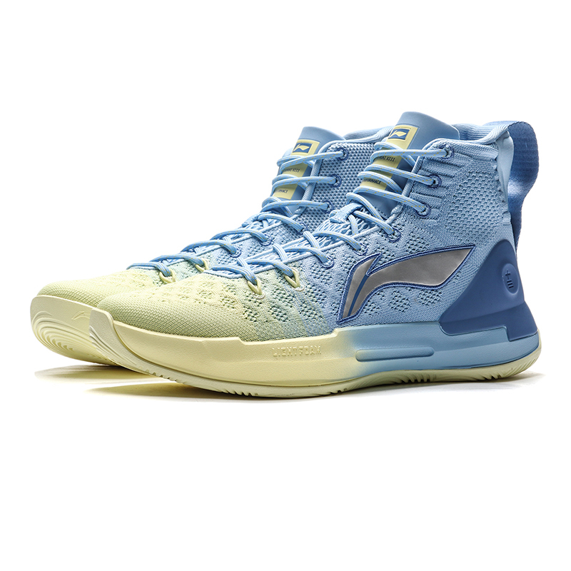 李宁驭帅13男子一体织透气轻便高帮篮球专业比赛鞋abap075-4