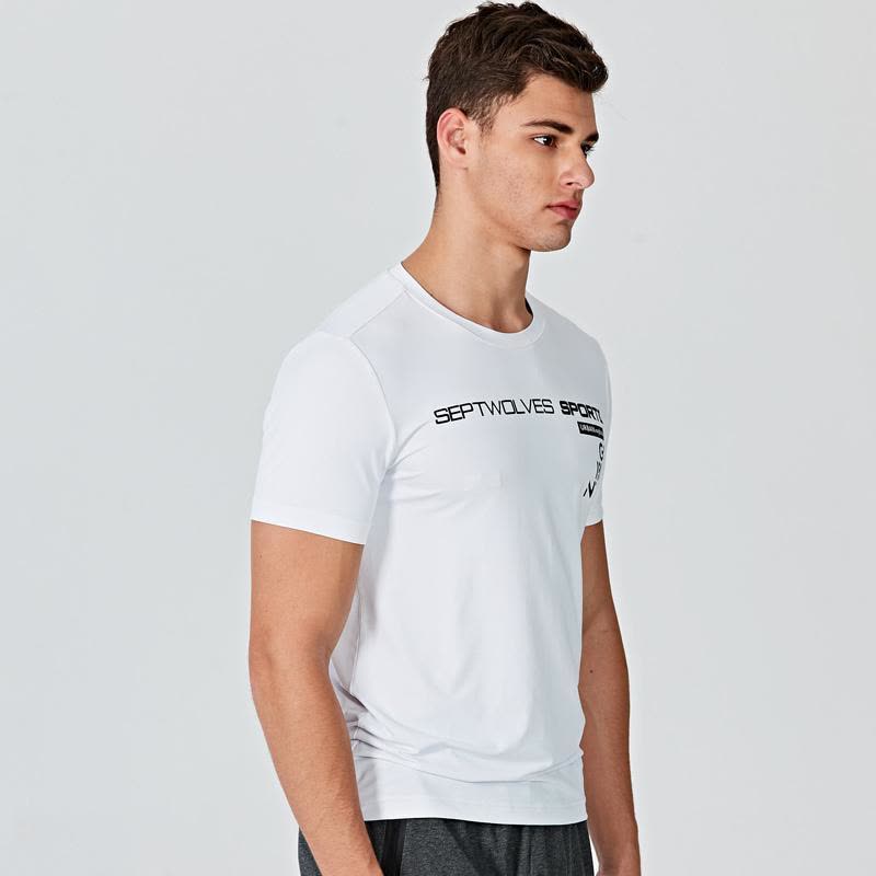 七匹狼户外运动短袖T恤 2019夏季青年印花圆领T恤休闲男装图片