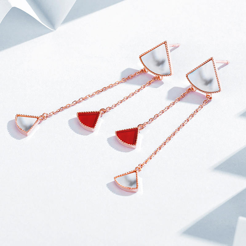 佰色传情brir纯银百搭耳环韩国气质网红耳饰高级感裙子耳钉女