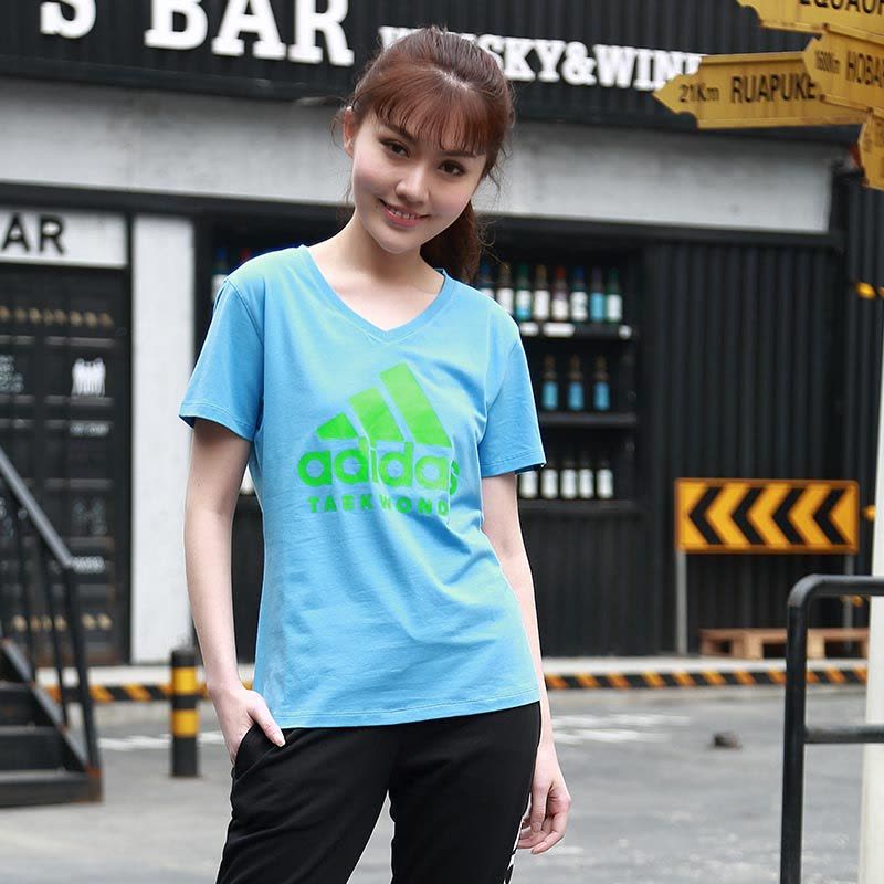 阿迪达斯adidas武道系列女装短袖T恤-ADICTTW-BUGN图片