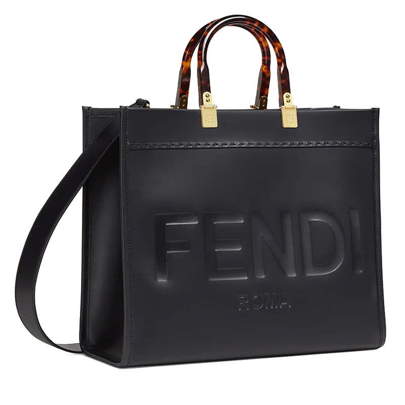 预售 芬迪 FENDI TOTE包 LOGO标识 光面皮 女士手提单肩包 8BH386图片