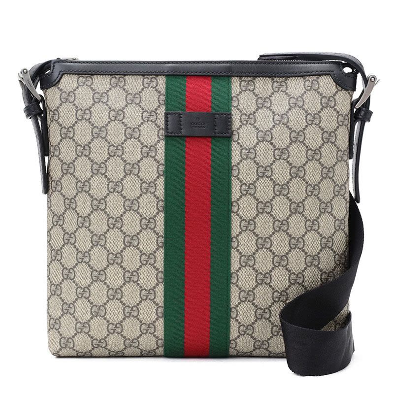【预定】GUCCI 条纹织带 邮差包 27*28*4CM图片